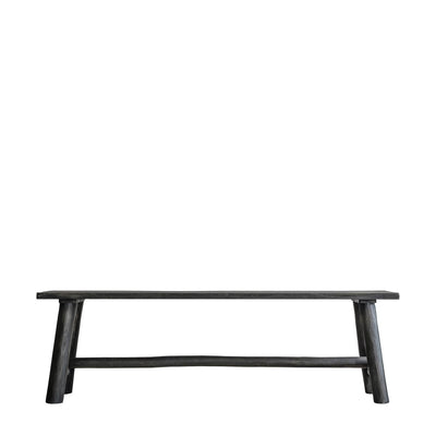 Gallery Interiors Alberta Bench Rustic Grey Large