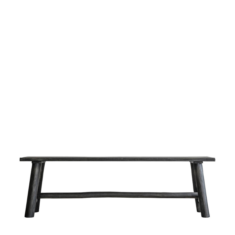 Gallery Interiors Alberta Bench Rustic Grey Large