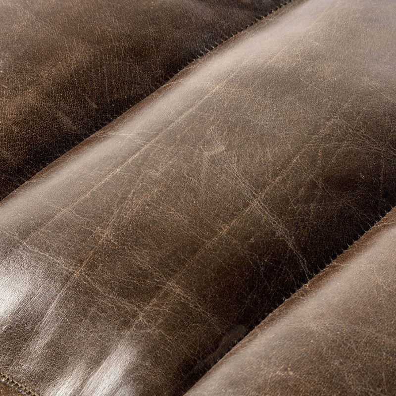 Gallery Interiors Tiverton Brown Leather Bench