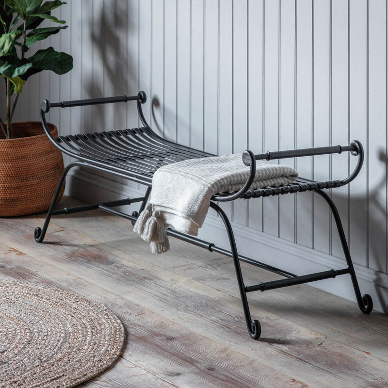Gallery Interiors Barbrook Iron Bench