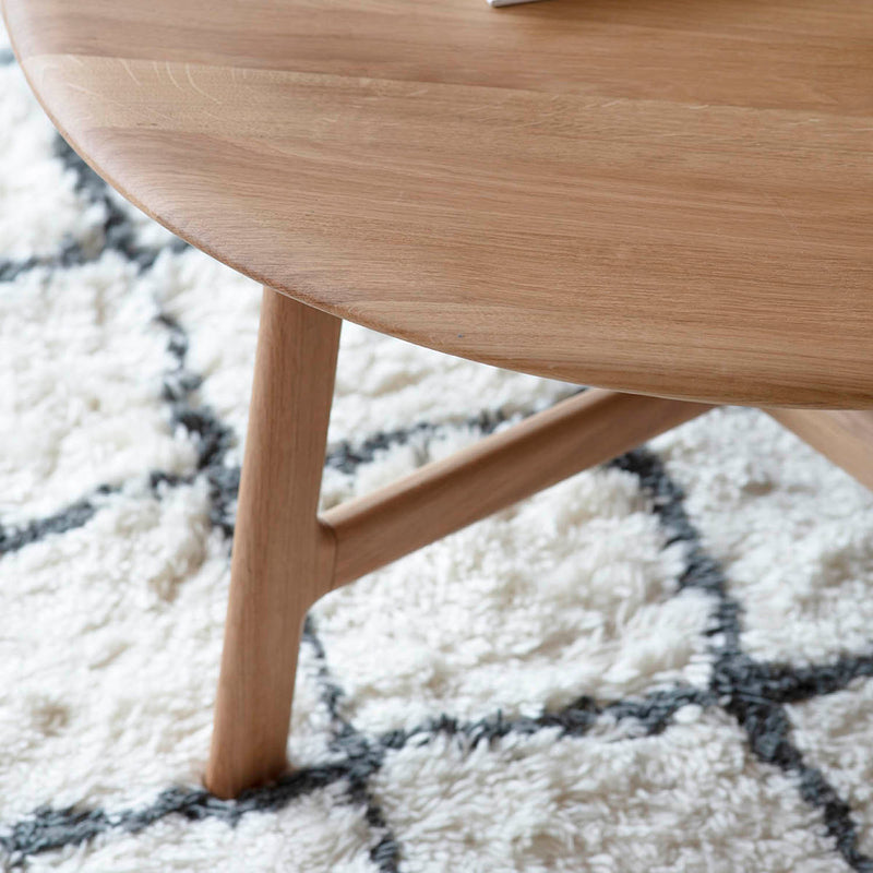 Gallery Interiors Madrid Round Coffee Table Oak
