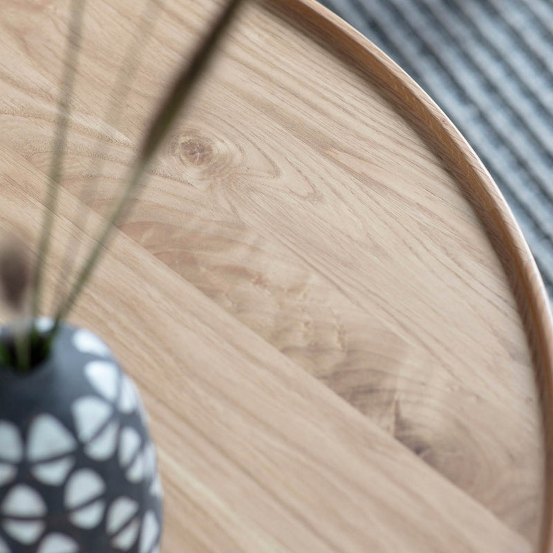 Gallery Interiors Kingham Round Coffee Table Oak