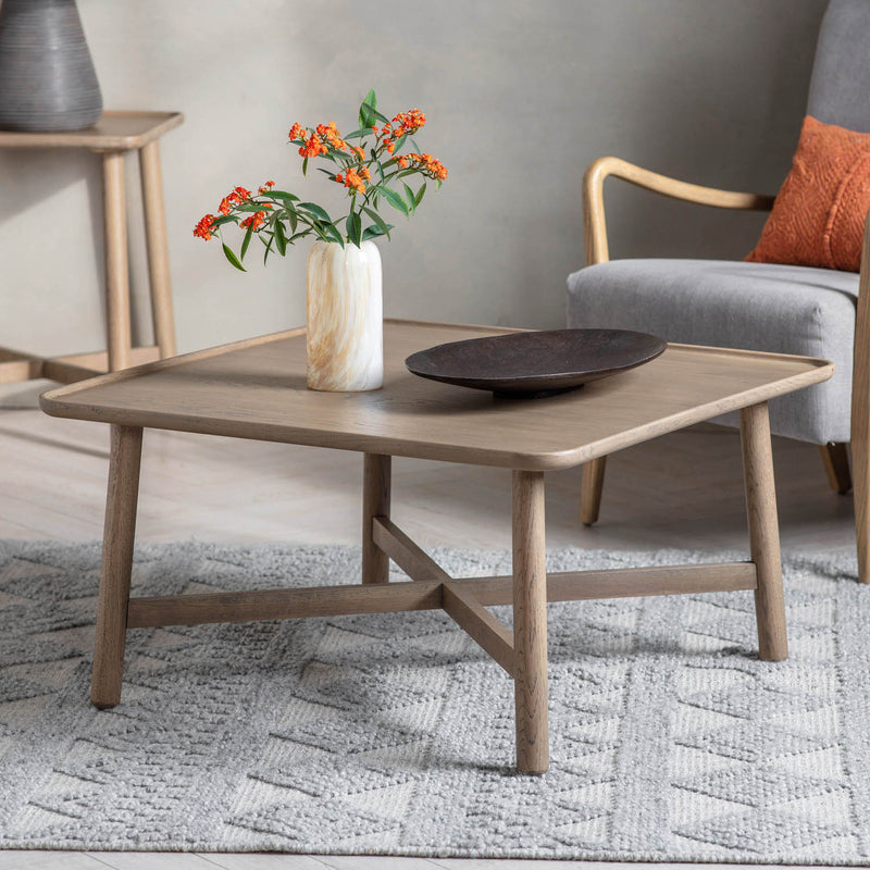 Gallery Interiors Kingham Square Coffee Table Grey