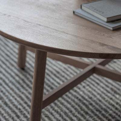 Gallery Interiors Kingham Round Coffee Table Grey