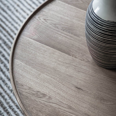 Gallery Interiors Kingham Round Coffee Table Grey