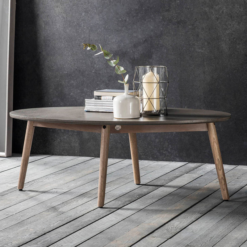 Gallery Interiors Bergen Oval Coffee Table