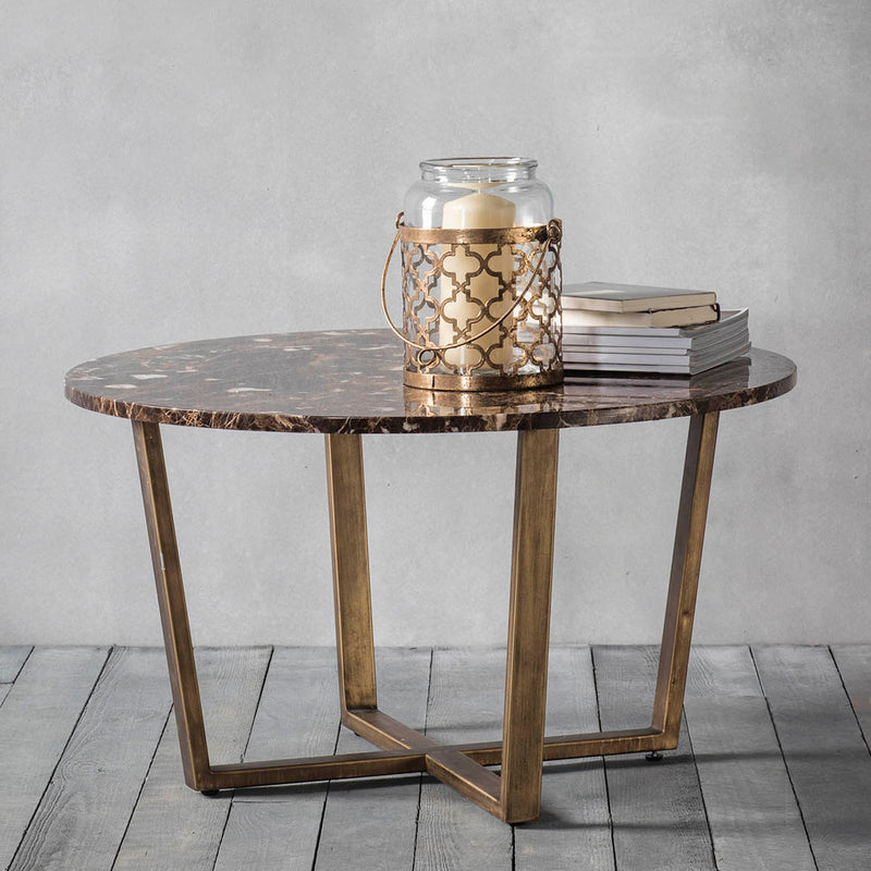Gallery Interiors Emperor Round Coffee Table Marble