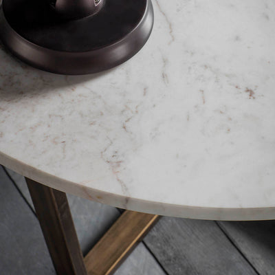 Gallery Interiors Cleo Round Coffee Table Marble