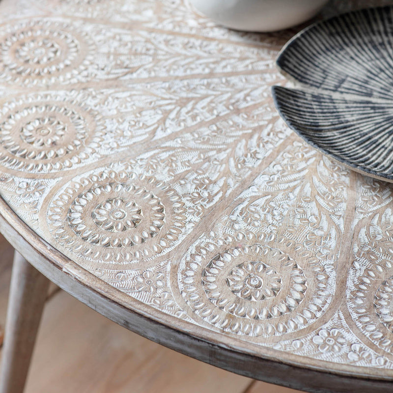 Gallery Interiors Agra Coffee Table Natural White