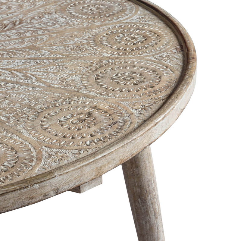 Gallery Interiors Agra Coffee Table Natural White