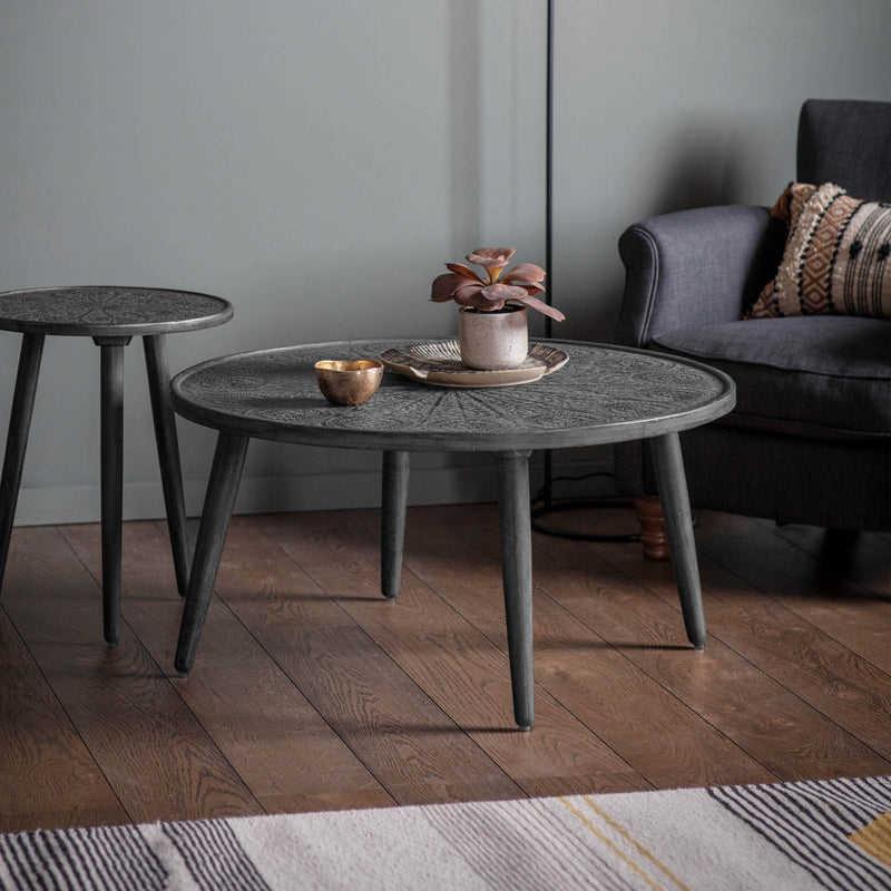 Gallery Interiors Agra Coffee Table Grey Black
