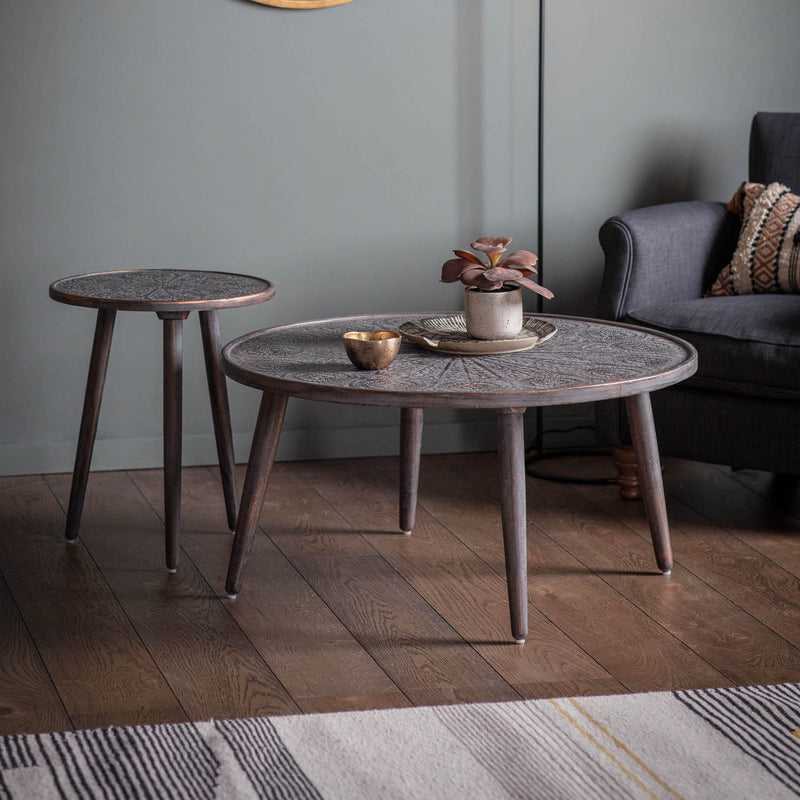 Gallery Interiors Agra Coffee Table Grey Black
