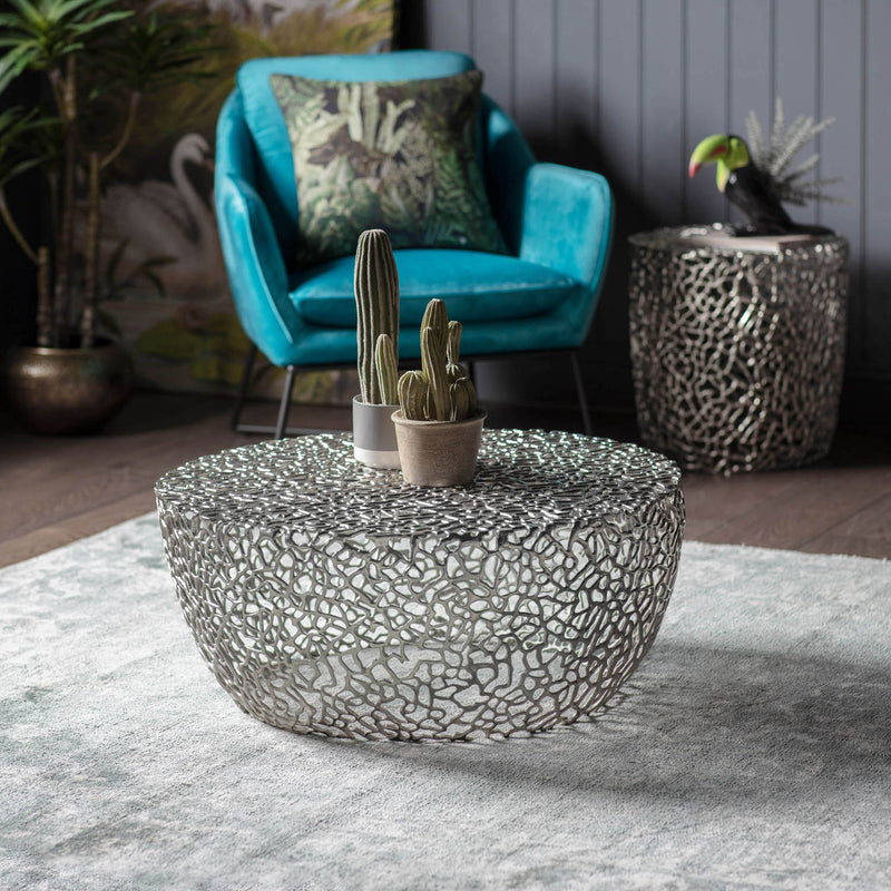 Gallery Interiors Verdant Coffee Table Silver