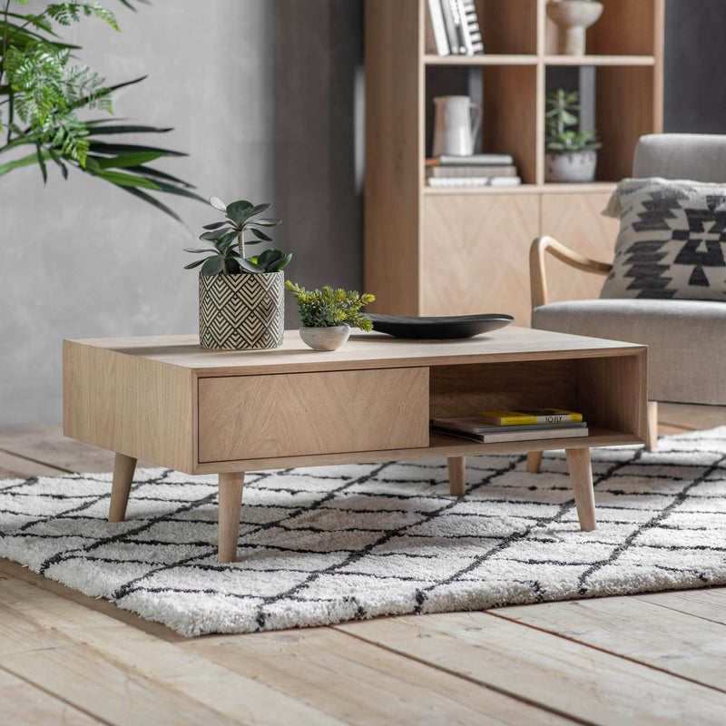 Gallery Interiors Milano 2 Drawer Coffee Table