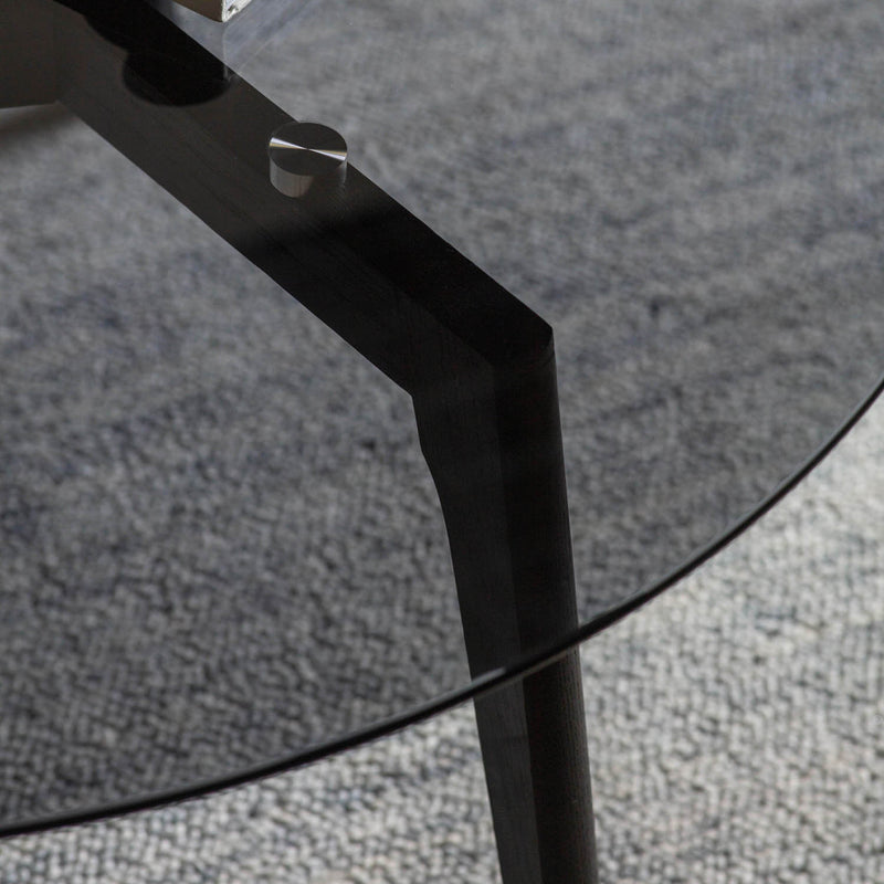 Gallery Interiors Blair Round Coffee Table Black