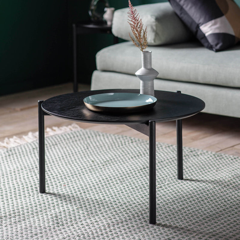 Gallery Interiors Burley Coffee Table Black