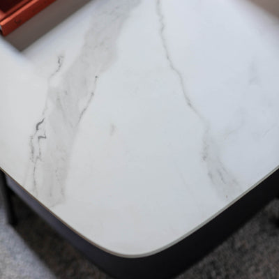 Gallery Interiors Ludworth Coffee Table White Marble Small