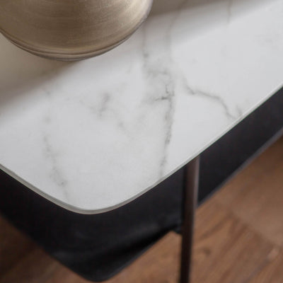 Gallery Interiors Ludworth Coffee Table White Marble Large