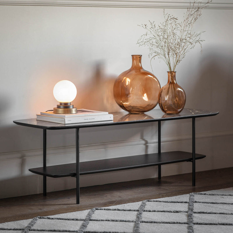 Gallery Interiors Ludworth Coffee Table Black Marble Large
