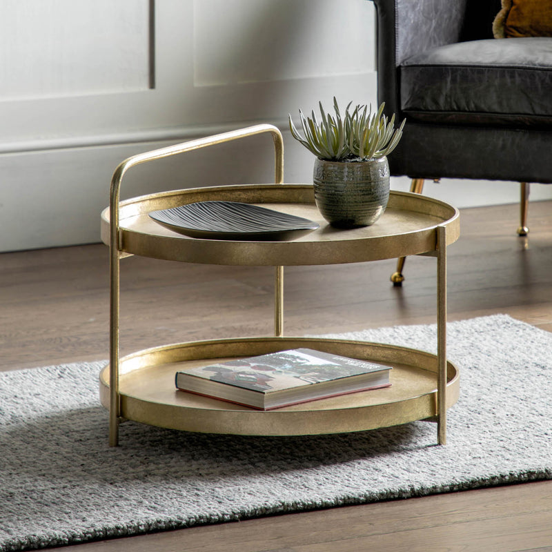 Gallery Interiors Sennen Coffee Table Gold