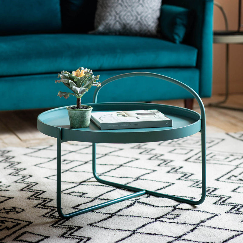Gallery Interiors Melbury Coffee Table Teal