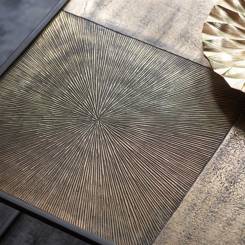 Gallery Interiors Hadston Coffee Table Antique Gold
