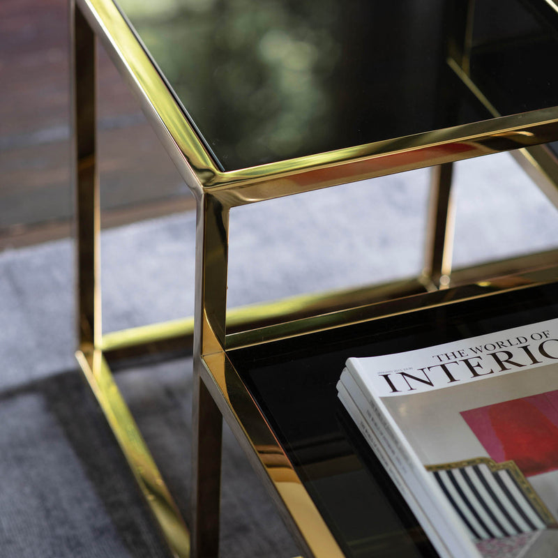 Gallery Interiors Santorini Coffee Table Gold