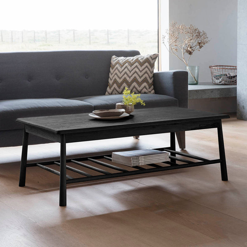 Gallery Interiors Wycombe Rectangle Coffee Table Black