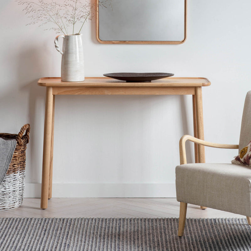 Gallery Interiors Kingham Console Table Oak