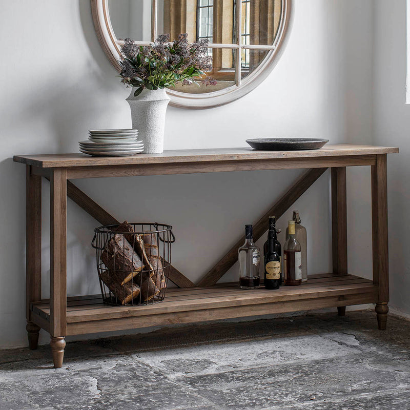 Gallery Interiors Cookham Trestle Table Oak