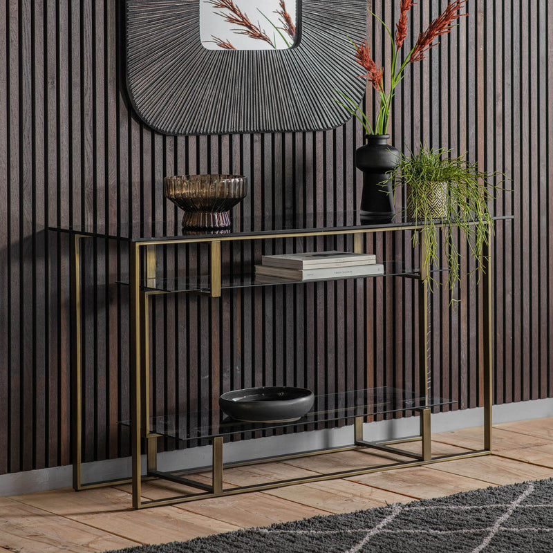 Gallery Interiors Thornton Console Table Bronze