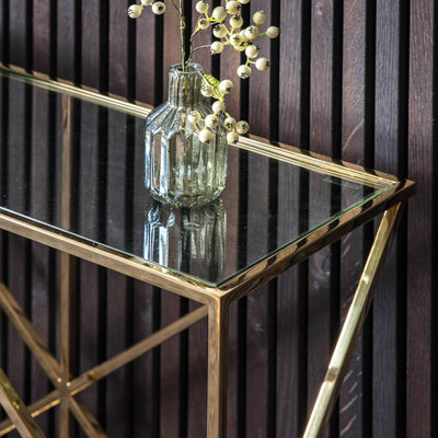 Gallery Interiors Parma Console Table Gold