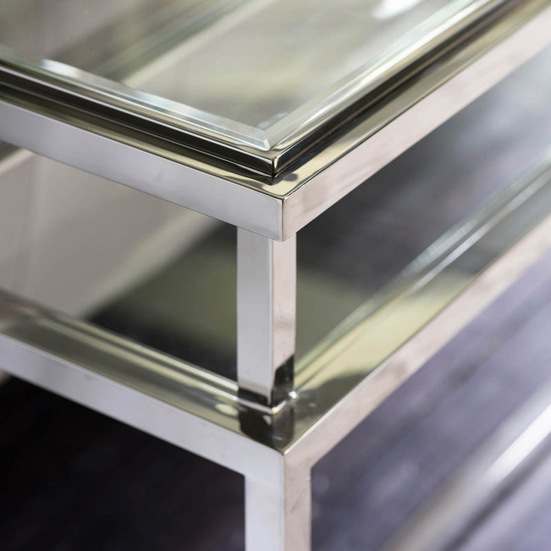 Gallery Interiors Salerno Console Table Silver