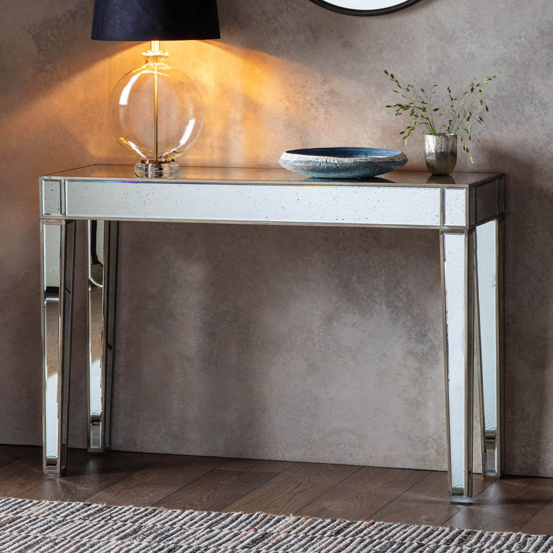 Gallery Interiors Pattington Mirrored Console Table