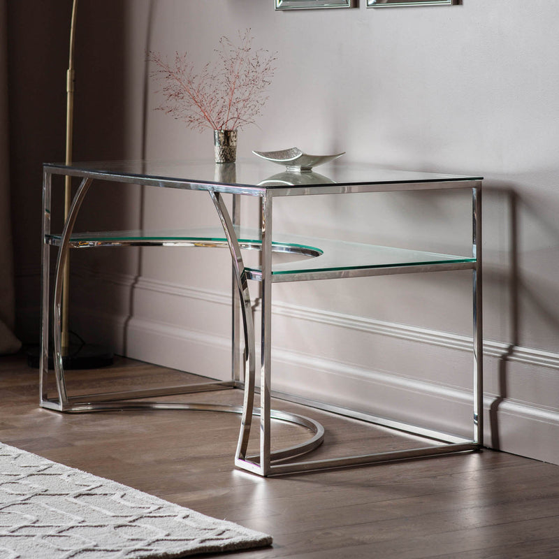 Gallery Interiors Parton Desk Silver