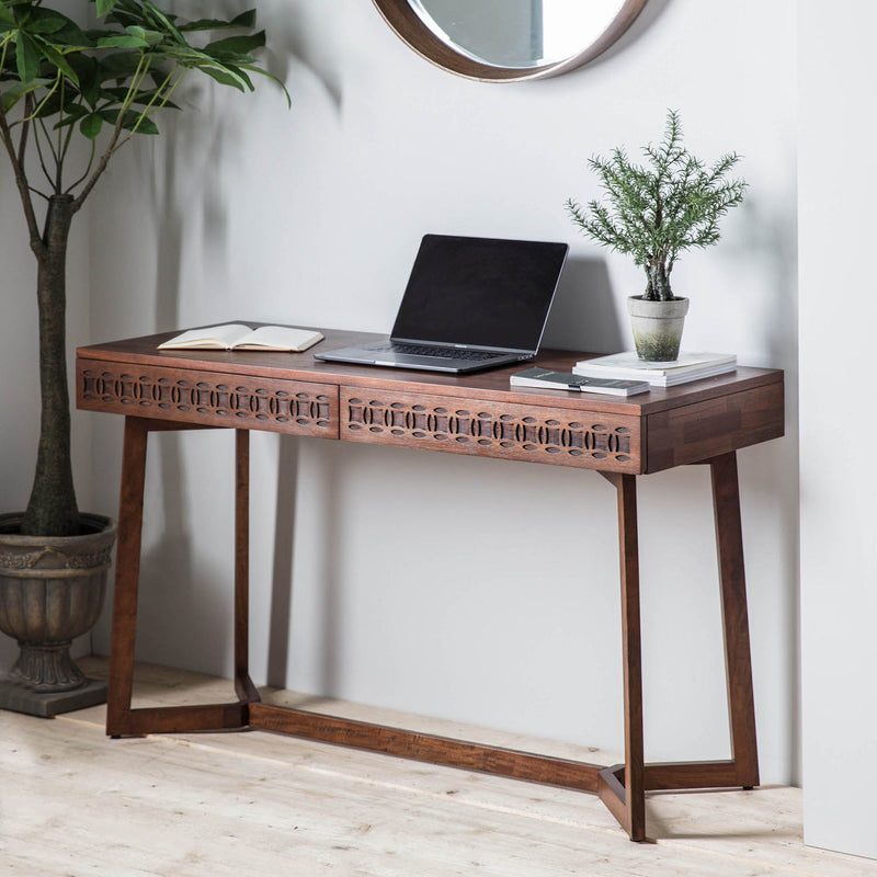 Gallery Interiors Boho Retreat 2 Drawer Desk