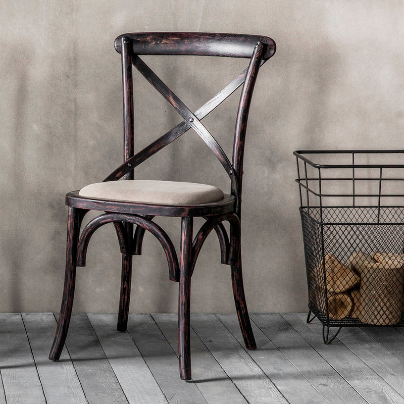 Gallery Interiors Cafe Chair Black (2pk)