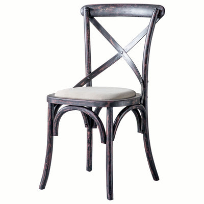 Gallery Interiors Cafe Chair Black (2pk)