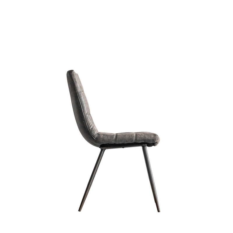 Gallery Interiors Darwin Grey Chair (2pk)