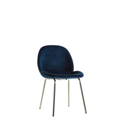 Gallery Interiors Flanagan Chair Petrol Blue Velvet (2pk)