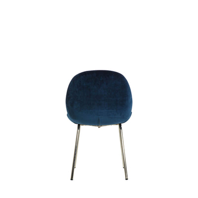 Gallery Interiors Flanagan Chair Petrol Blue Velvet (2pk)