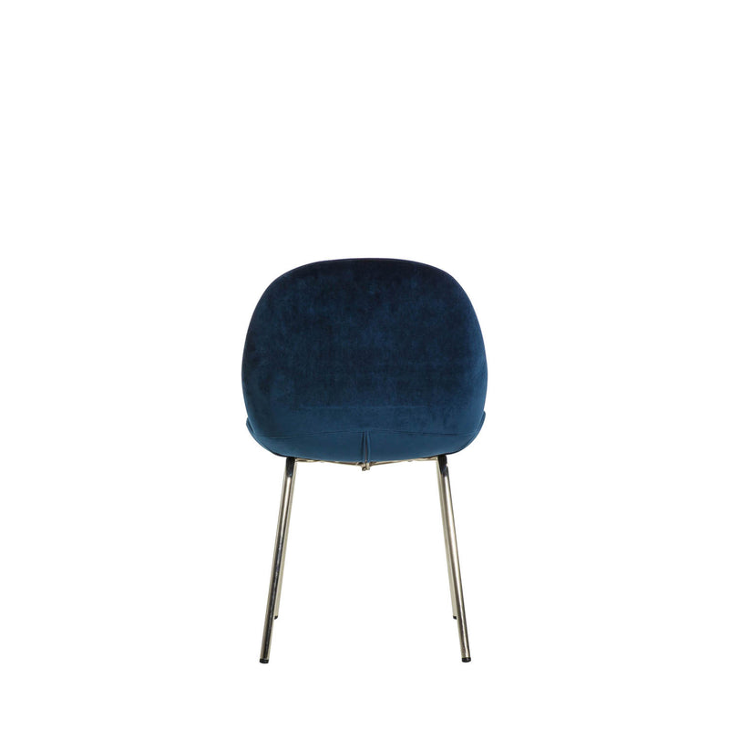 Gallery Interiors Flanagan Chair Petrol Blue Velvet (2pk)