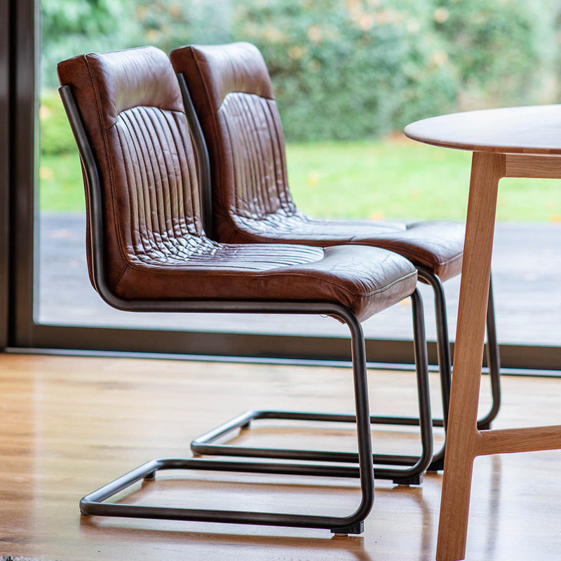 Gallery Interiors Capri Leather Chair Brown