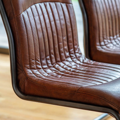 Gallery Interiors Capri Leather Chair Brown