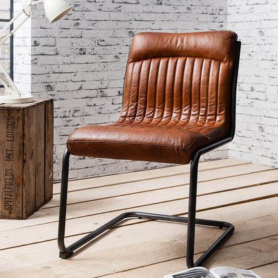 Gallery Interiors Capri Leather Chair Brown