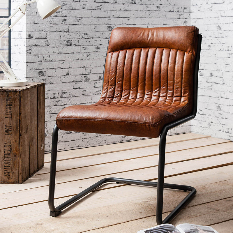 Gallery Interiors Capri Leather Chair Brown