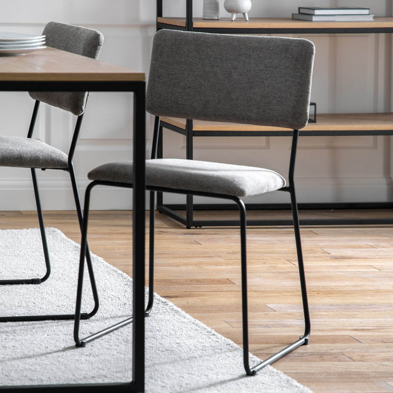 Gallery Interiors Chalkwell Dining Chair Chocolate (2pk)
