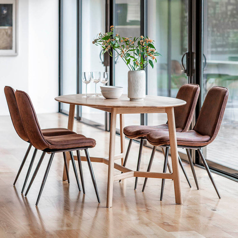 Gallery Interiors Madrid Oval Dining Table Oak