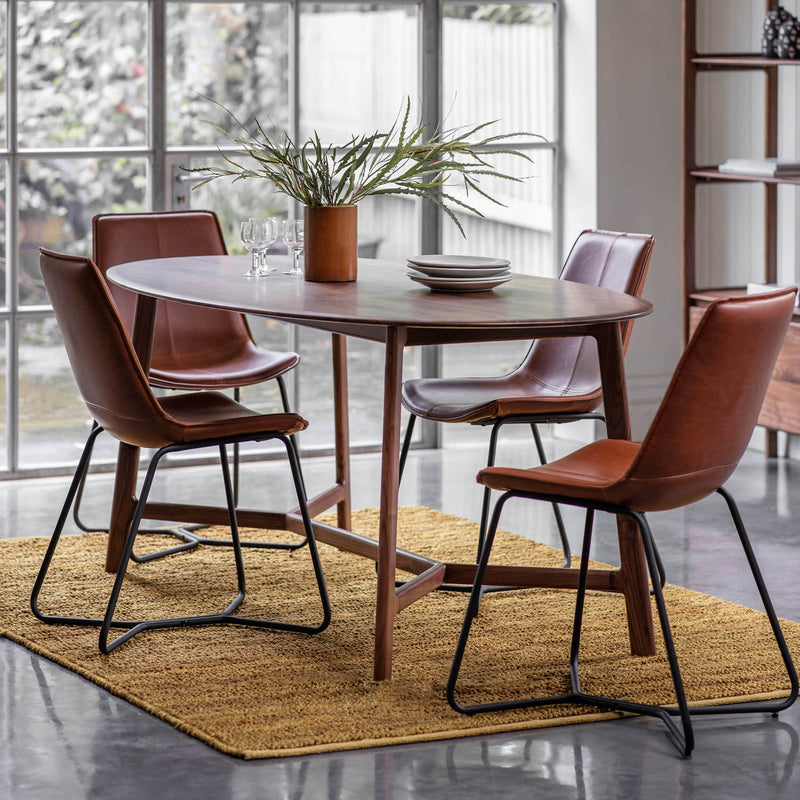 Gallery Interiors Madrid Oval Dining Table Walnut