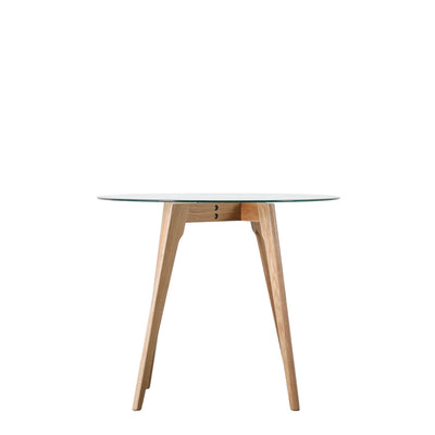 Gallery Interiors Blair Round Dining Table Oak